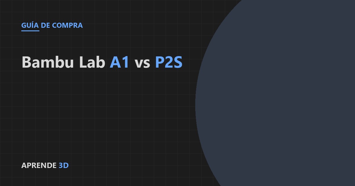 Portada del artículo: Bambu Lab A1 vs P2S, cuándo cambiar