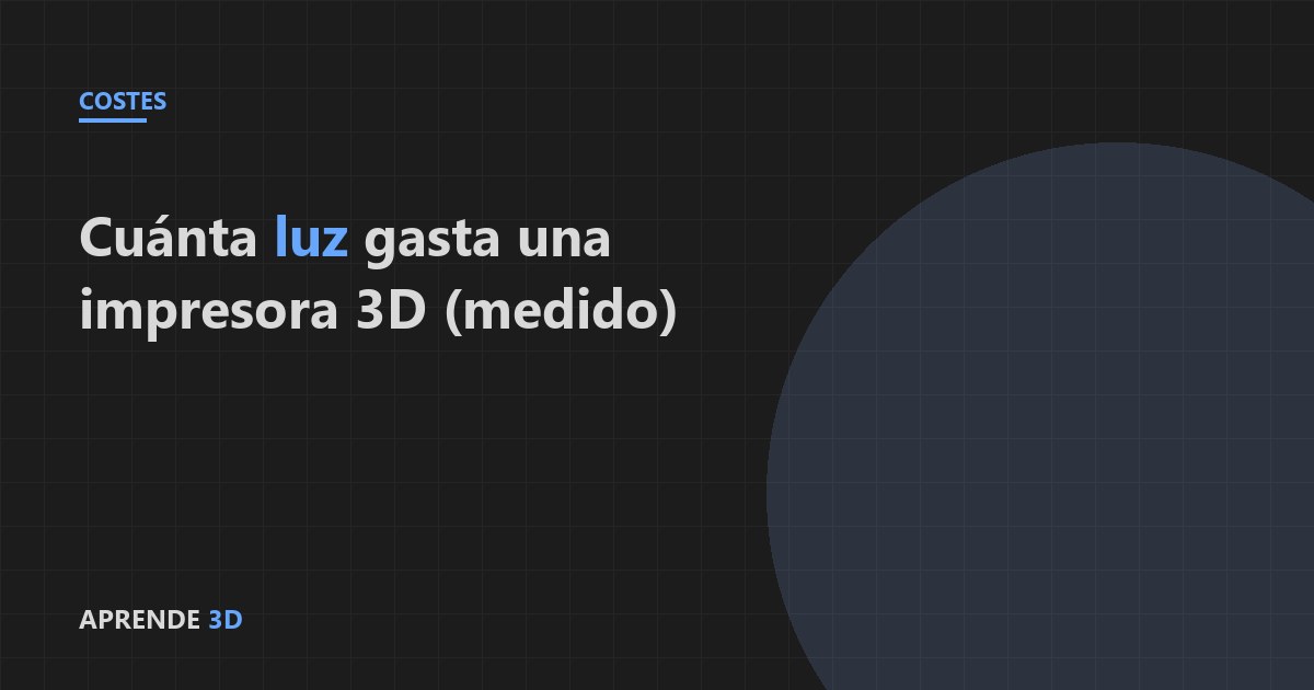 Portada del artículo: cuánta luz gasta una impresora 3D