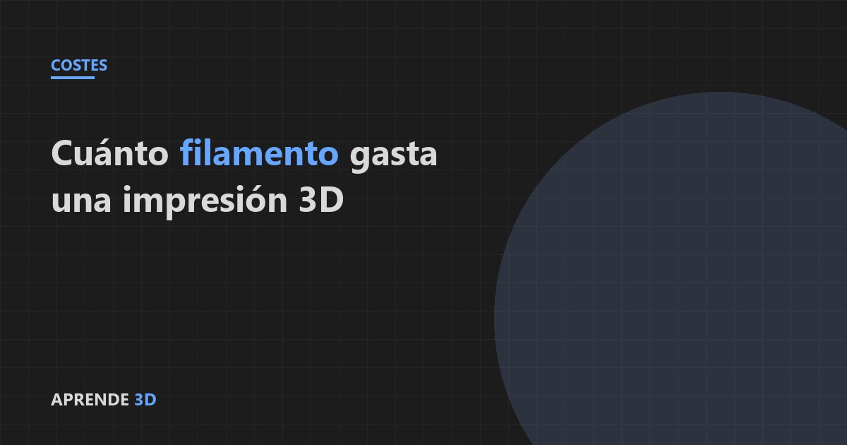 Portada del artículo: cuánto filamento gasta una impresión 3D