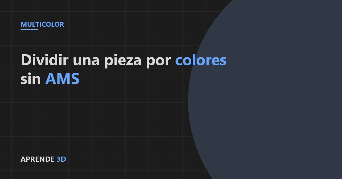 Portada del artículo: dividir una pieza por colores sin AMS