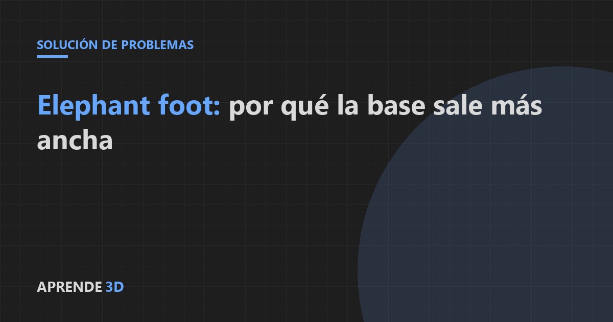 Portada del artículo: elephant foot en impresión 3D