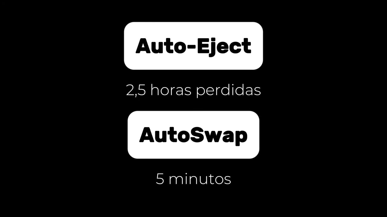 Comparativa del tiempo perdido con expulsión automática frente al sistema de cambio de placas