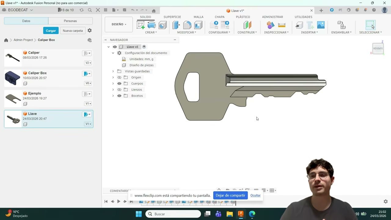 Modelo 3D diseñado en Fusion 360 listo para imprimir