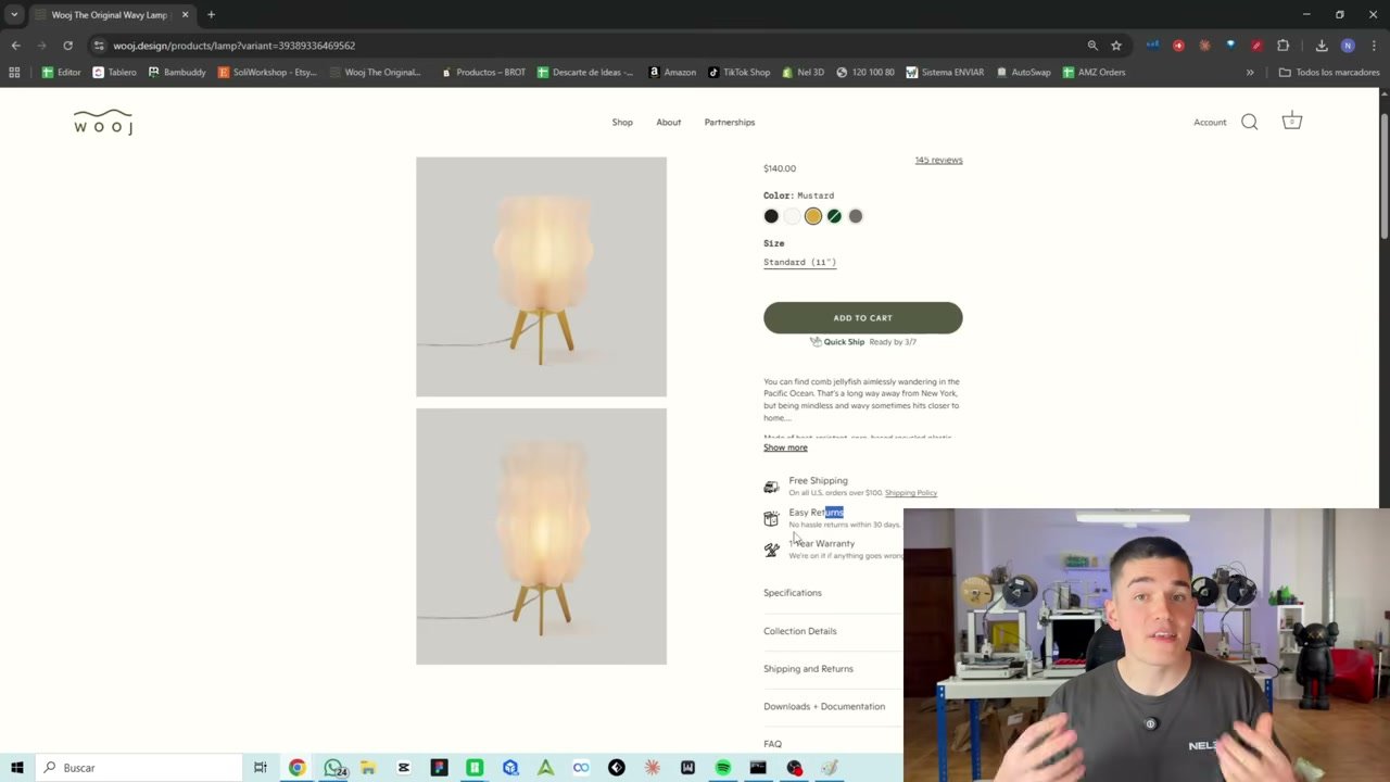 Ficha de producto de una tienda online con fotos profesionales