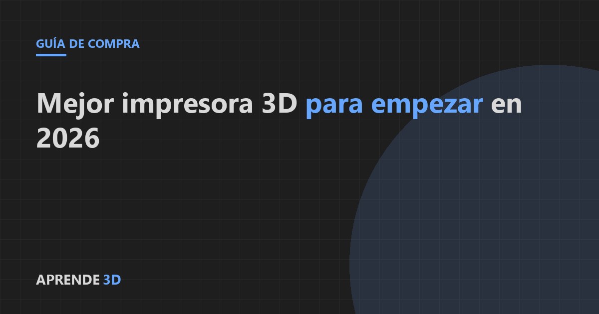 Portada del artículo: mejor impresora 3D para empezar