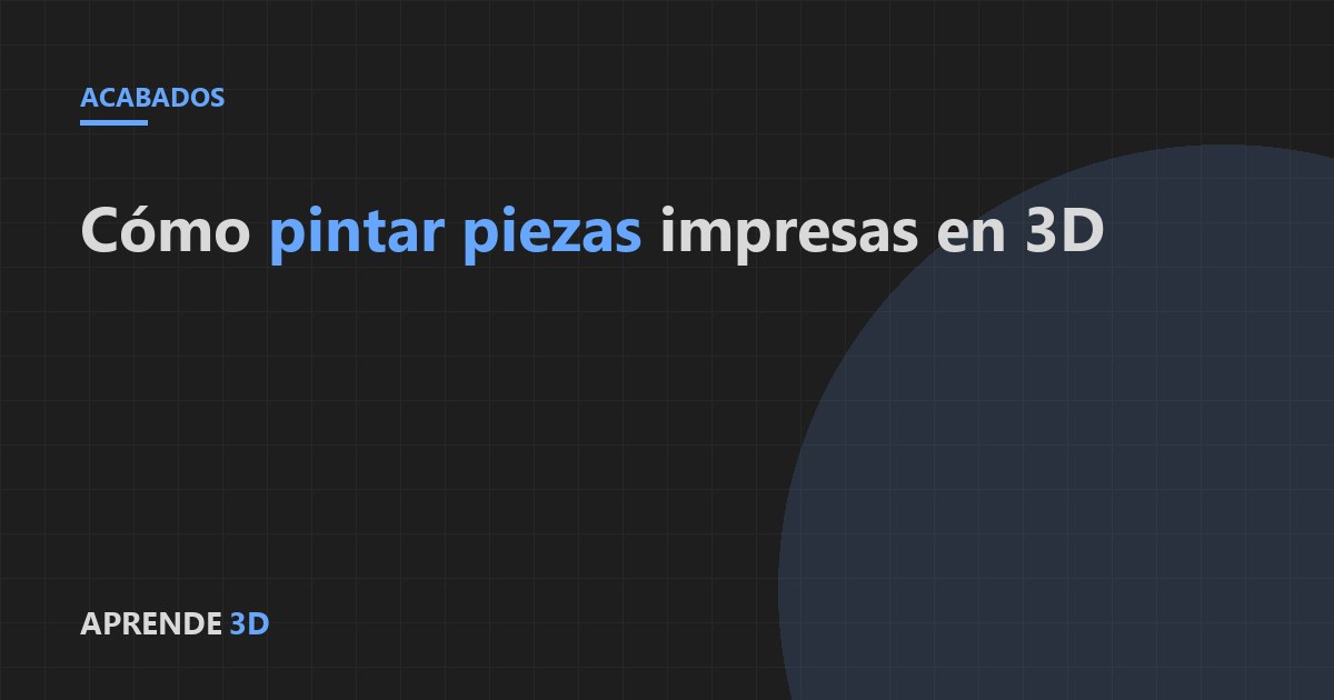 Portada del artículo: cómo pintar piezas impresas en 3D