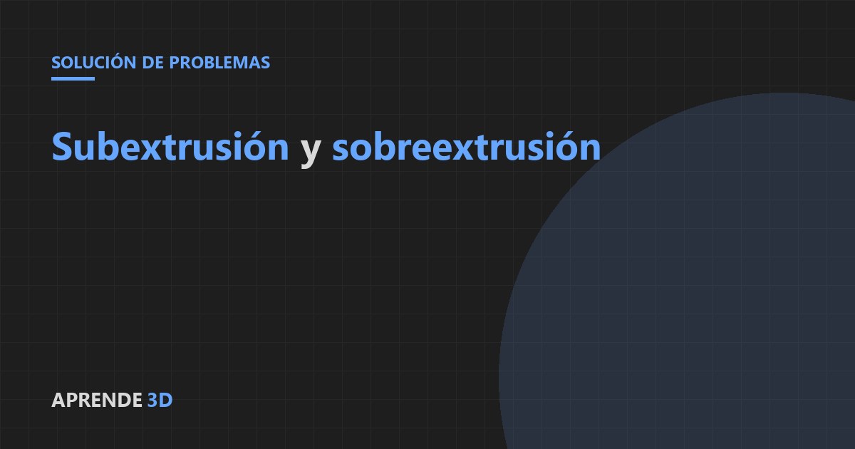 Portada del artículo: subextrusión y sobreextrusión en impresión 3D